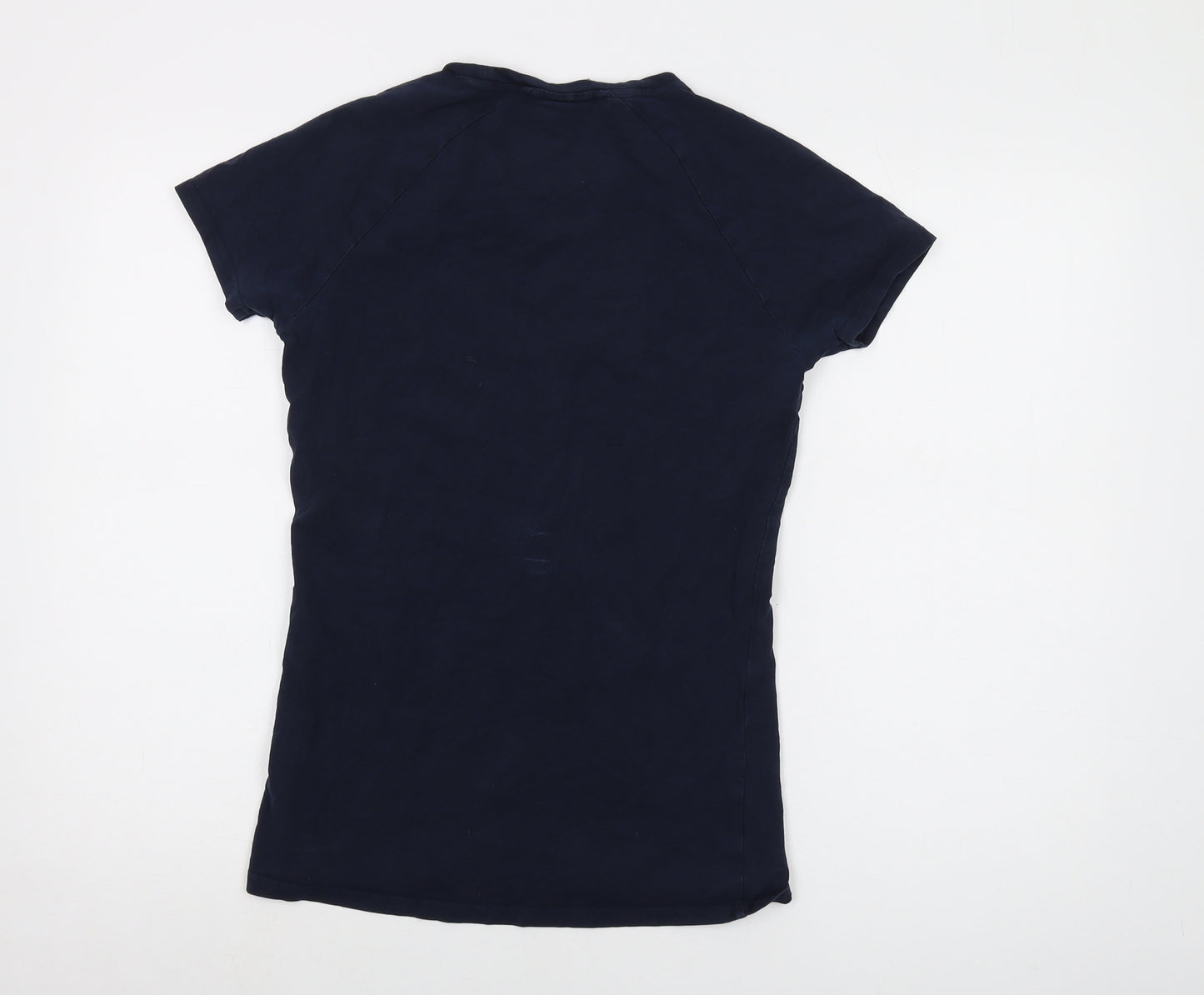 Gymshark Womens Blue Cotton Basic T-Shirt Size S Round Neck