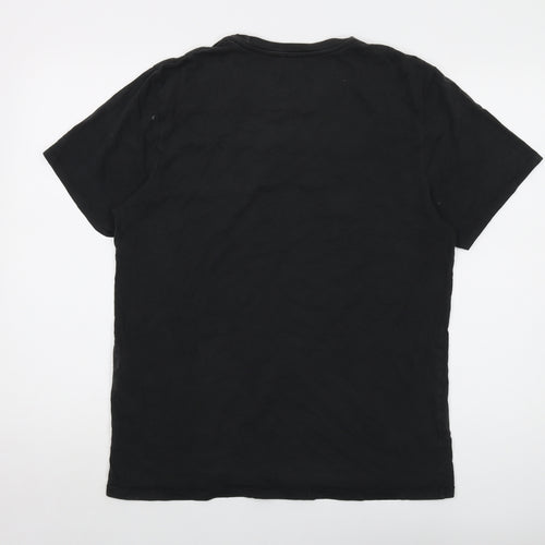 Levi's Mens Black Cotton T-Shirt Size M Crew Neck