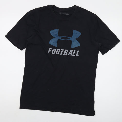 Under armour Mens Black Cotton T-Shirt Size S Crew Neck