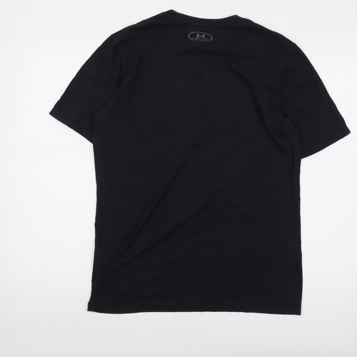 Under armour Mens Black Cotton T-Shirt Size S Crew Neck