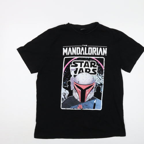 Star Wars Mens Black Cotton T-Shirt Size M Crew Neck