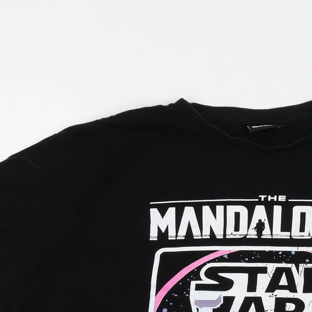 Star Wars Mens Black Cotton T-Shirt Size M Crew Neck