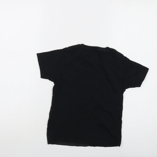 Nintendo Boys Black Cotton Basic T-Shirt Size 5-6 Years Crew Neck Pullover