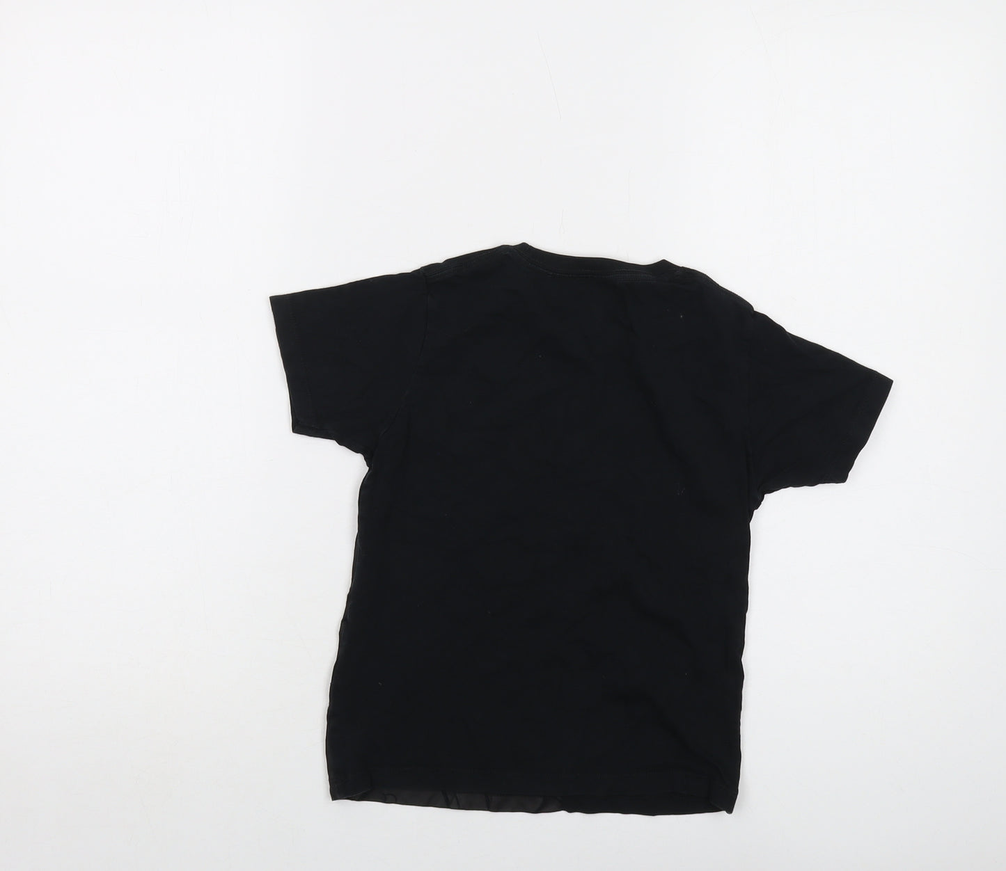 Nintendo Boys Black Cotton Basic T-Shirt Size 5-6 Years Crew Neck Pullover