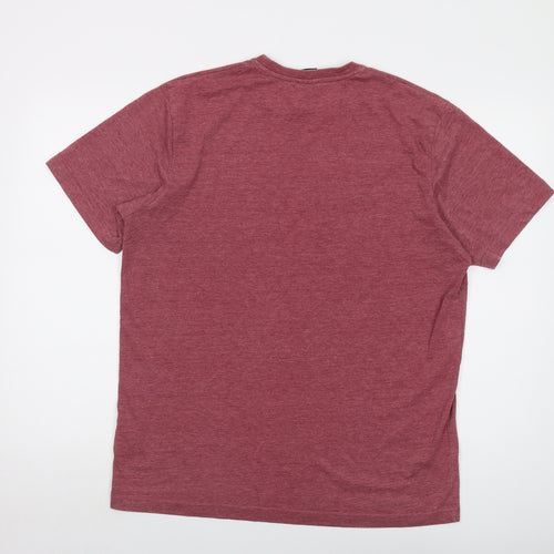 RIP CURL Mens Red Cotton T-Shirt Size M Crew Neck