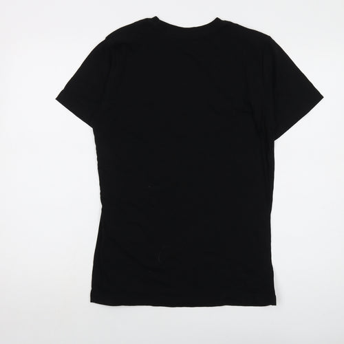 Quiksilver Womens Black Cotton Basic T-Shirt Size XL Crew Neck