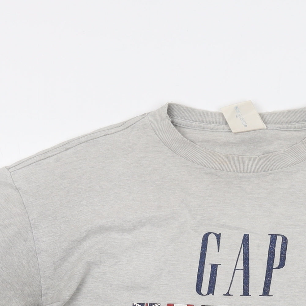 Gap Mens Grey Cotton T-Shirt Size S Crew Neck