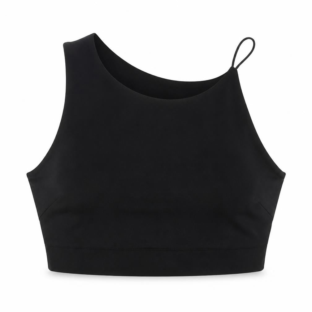 Zara Womens Black Cotton Cropped Tank Size S Boat Neck