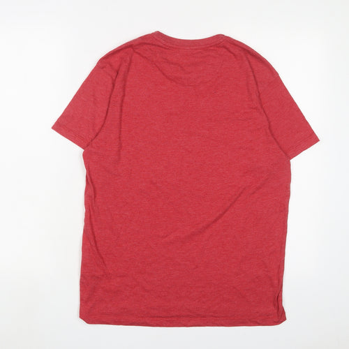 Russell Womens Red Cotton Basic T-Shirt Size S Crew Neck