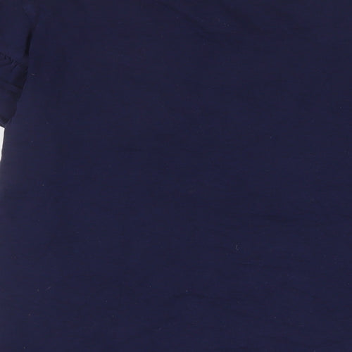 Marks and Spencer Womens Blue Solid Cotton Top Pyjama Top Size 12