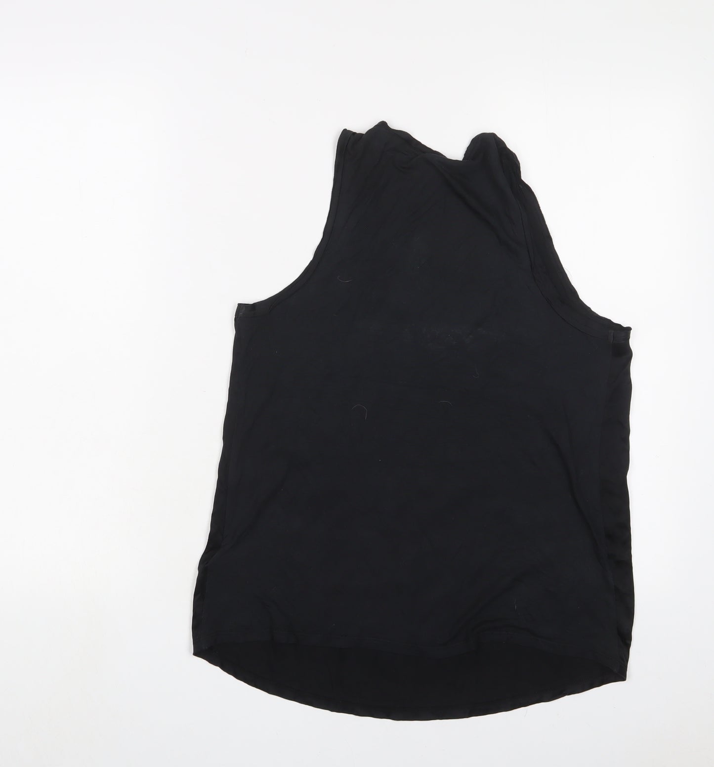 Reiss Womens Black Silk Basic Tank Size M Collared