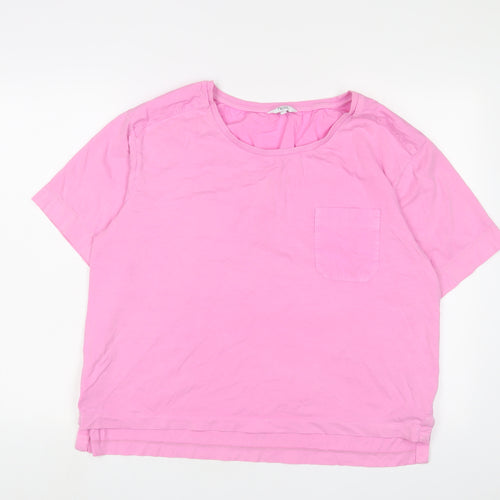 NEXT Womens Pink Cotton Basic T-Shirt Size 18 Crew Neck