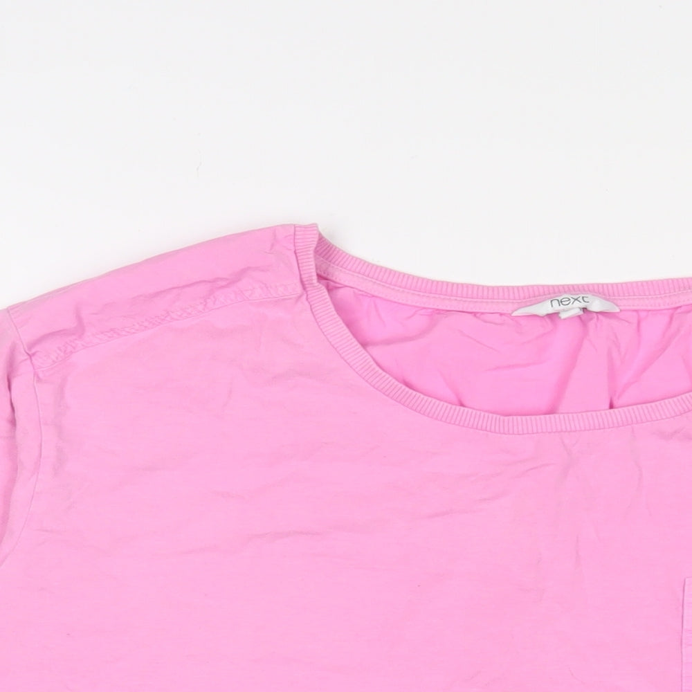 NEXT Womens Pink Cotton Basic T-Shirt Size 18 Crew Neck