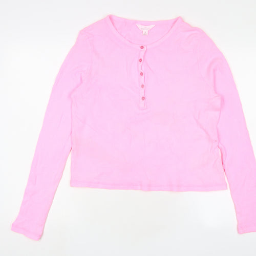 By Boutique Womens Pink Cotton Basic T-Shirt Size XL Crew Neck