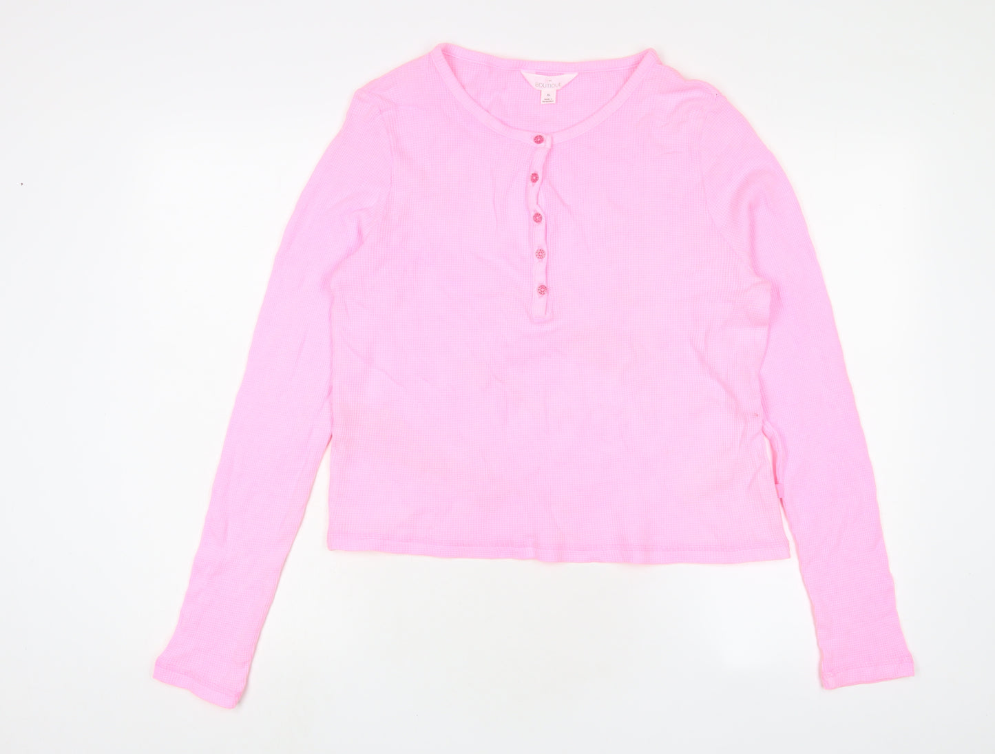 By Boutique Womens Pink Cotton Basic T-Shirt Size XL Crew Neck