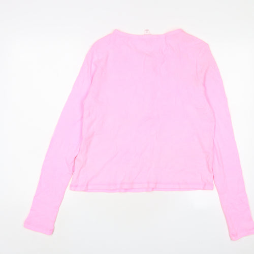 By Boutique Womens Pink Cotton Basic T-Shirt Size XL Crew Neck