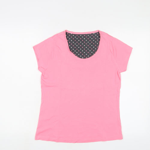 Marks and Spencer Womens Pink Solid Cotton Top Pyjama Top Size 6