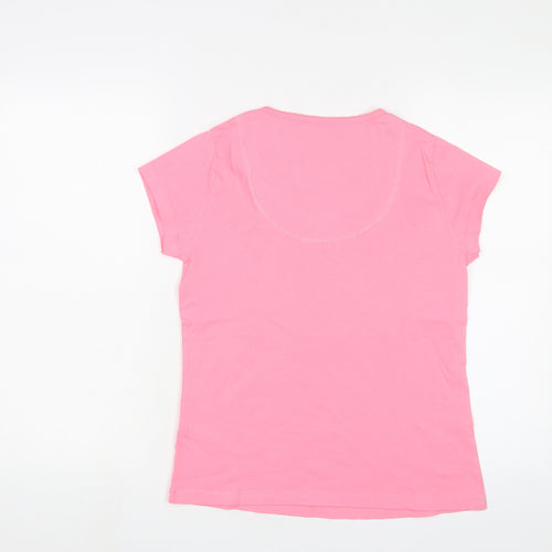 Marks and Spencer Womens Pink Solid Cotton Top Pyjama Top Size 6