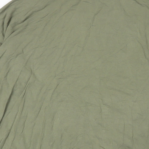 Dorothy Perkins Womens Green Viscose Basic T-Shirt Size 16 Crew Neck