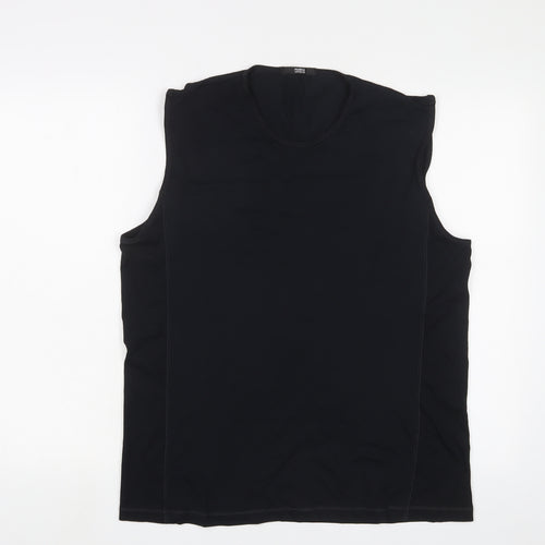 Marks and Spencer Womens Black Polyamide Basic Tank Size XL Crew Neck