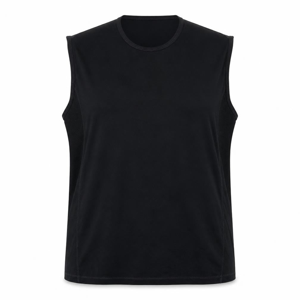 Front view of Marks & Spencer women’s black polyamide basic tank, size XL, crew neck