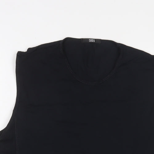 Marks and Spencer Womens Black Polyamide Basic Tank Size XL Crew Neck