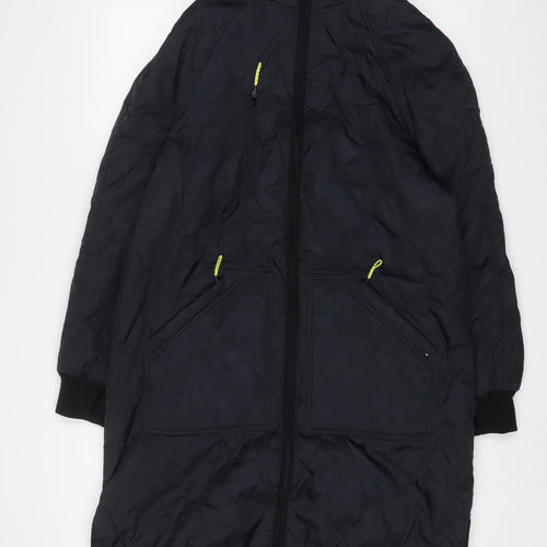 Goodmove Womens Black Quilted Coat Size 10 Zip