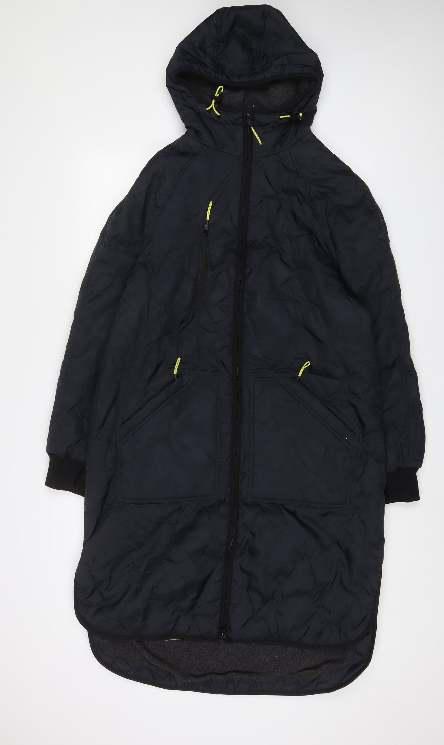 Goodmove Womens Black Quilted Coat Size 10 Zip