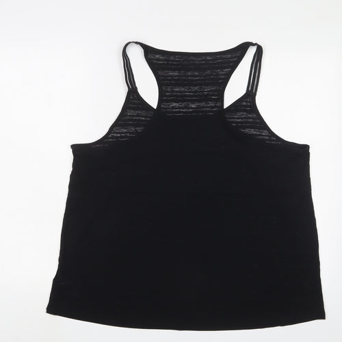Marks and Spencer Womens Black Polyester Basic Tank Size 20 Scoop Neck Pullover