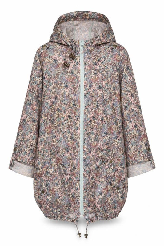 Front view of New Look women’s multicoloured floral jacket, size UK 12, zip