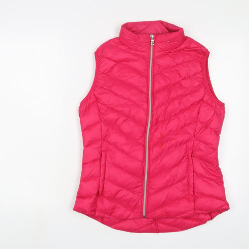 Marks and Spencer Womens Pink Gilet Jacket Size 10 Zip