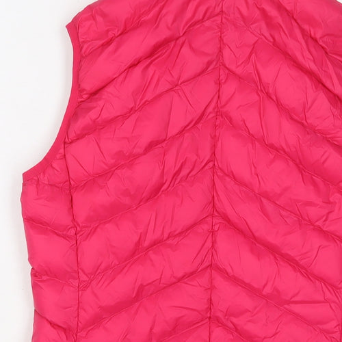 Marks and Spencer Womens Pink Gilet Jacket Size 10 Zip