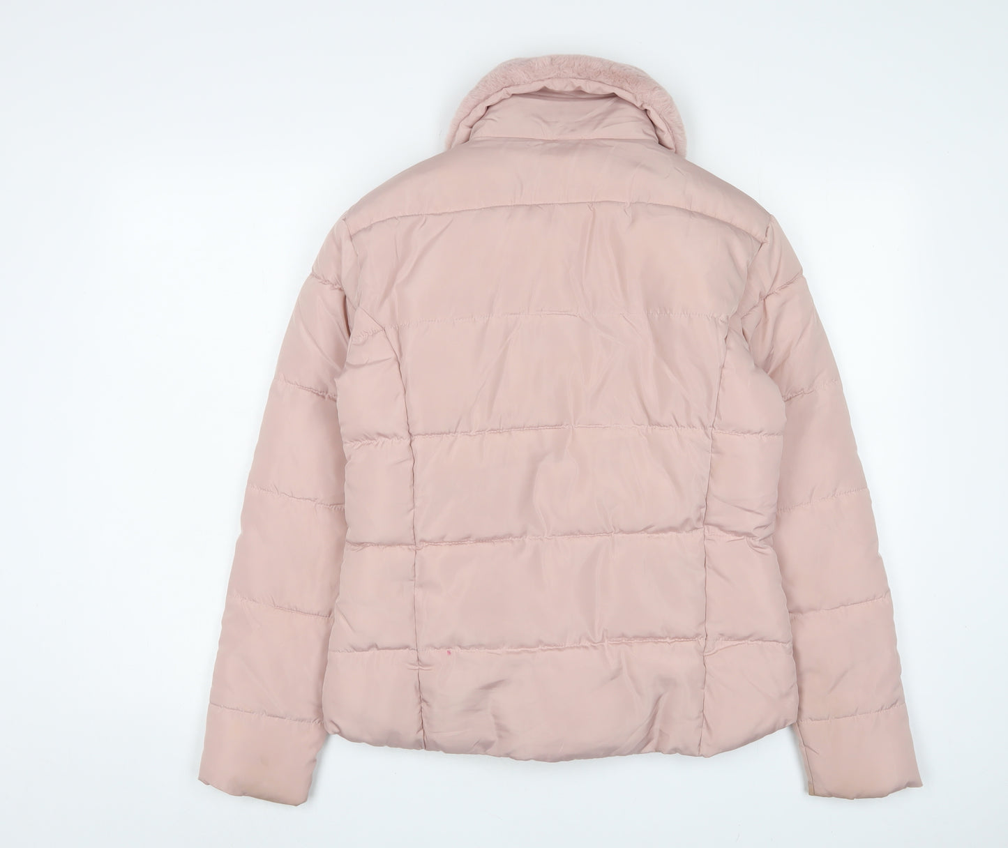 Dorothy Perkins Womens Pink Quilted Coat Size 8 Zip