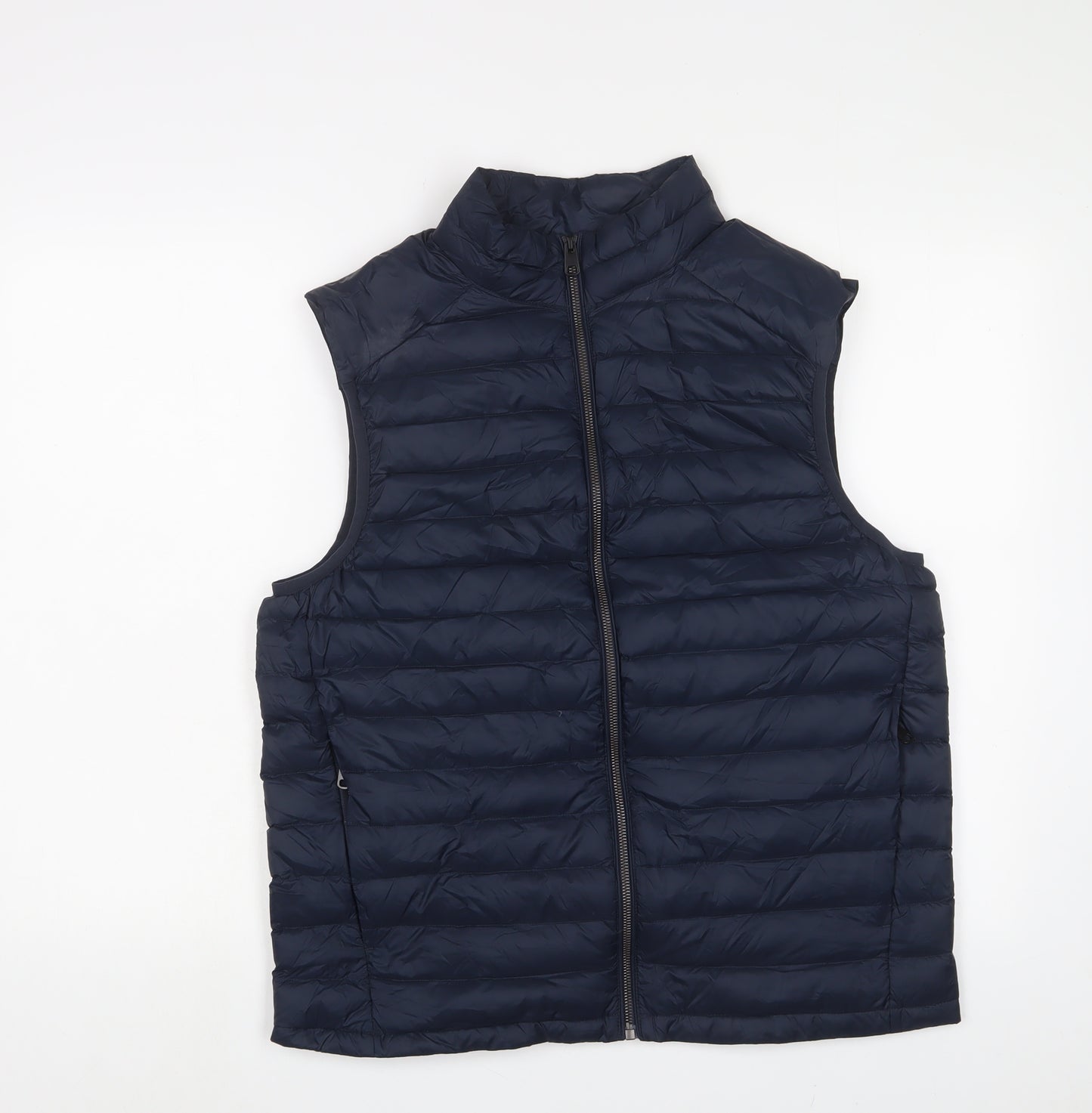 Marks and Spencer Mens Blue Gilet Jacket Size M Zip