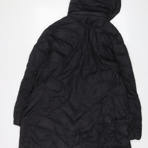 Marks and Spencer Womens Black Quilted Coat Size 20 Zip