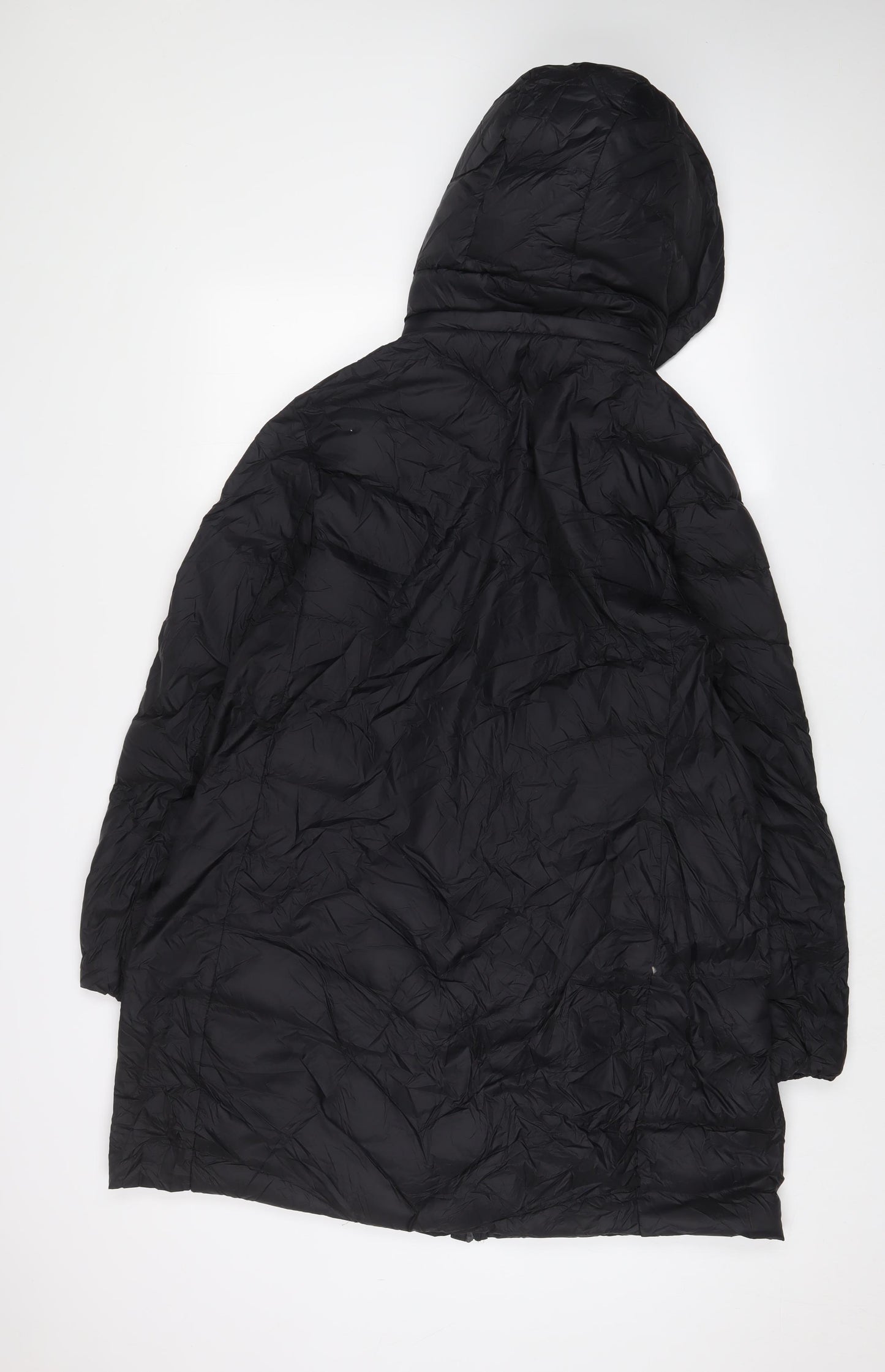 Marks and Spencer Womens Black Quilted Coat Size 20 Zip