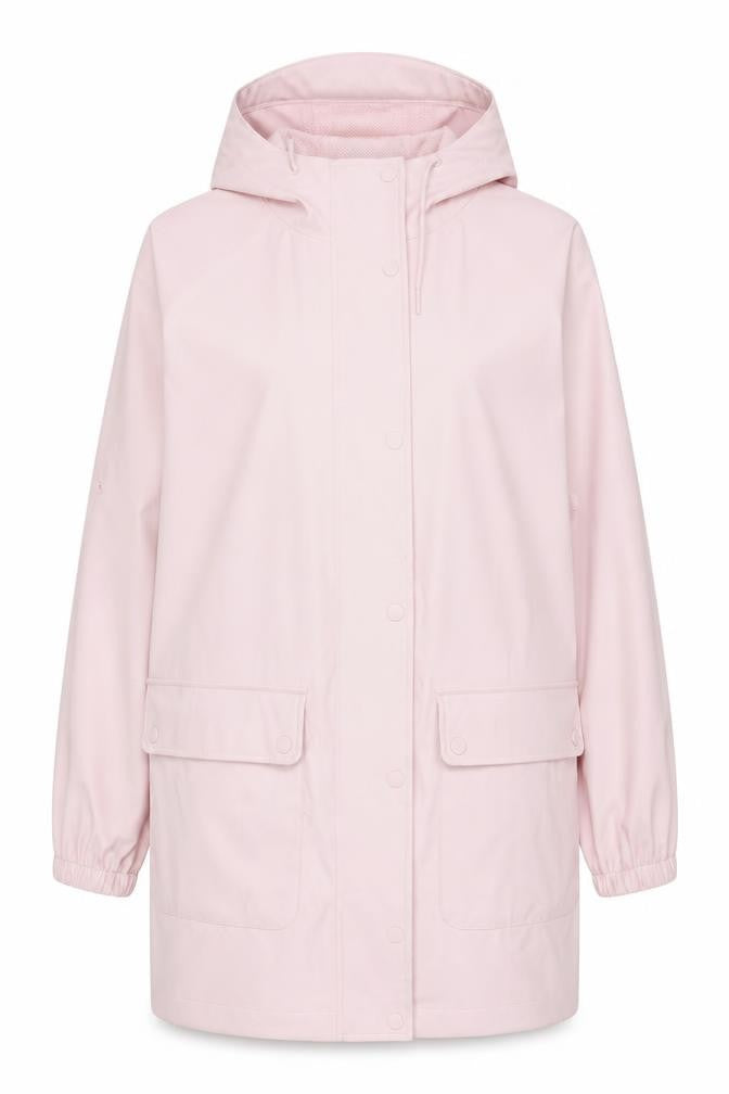 Front view of Marks & Spencer women’s pink jacket, size UK 12, zip