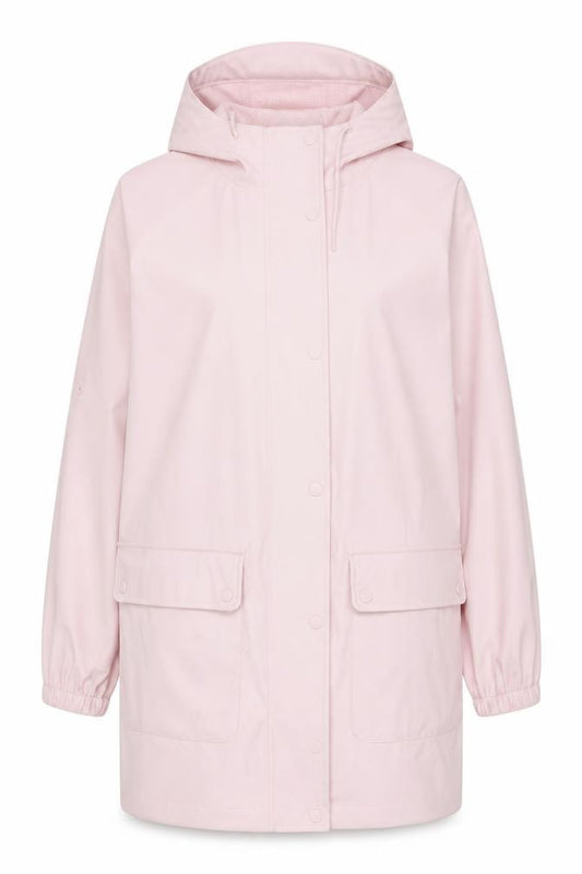 Front view of Marks & Spencer women’s pink jacket, size UK 12, zip
