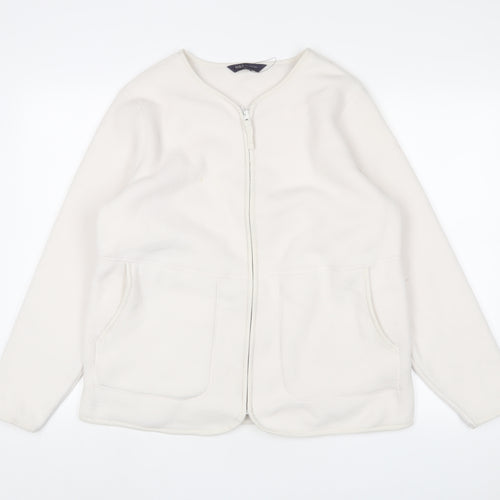 Marks and Spencer Womens White Jacket Size M Zip