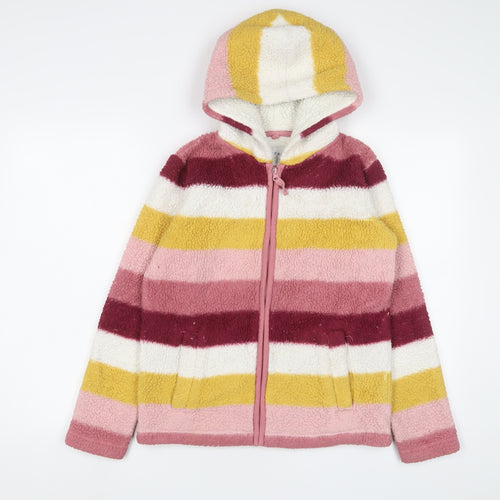 Fat Face Girls Multicoloured Striped Jacket Size 12-13 Years Zip