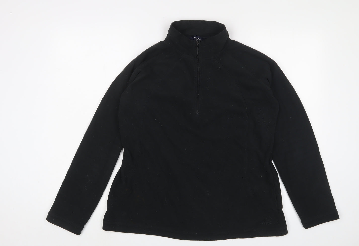Peter Storm Womens Black Polyester Pullover Sweatshirt Size 16 Zip