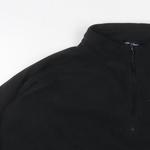 Peter Storm Womens Black Polyester Pullover Sweatshirt Size 16 Zip