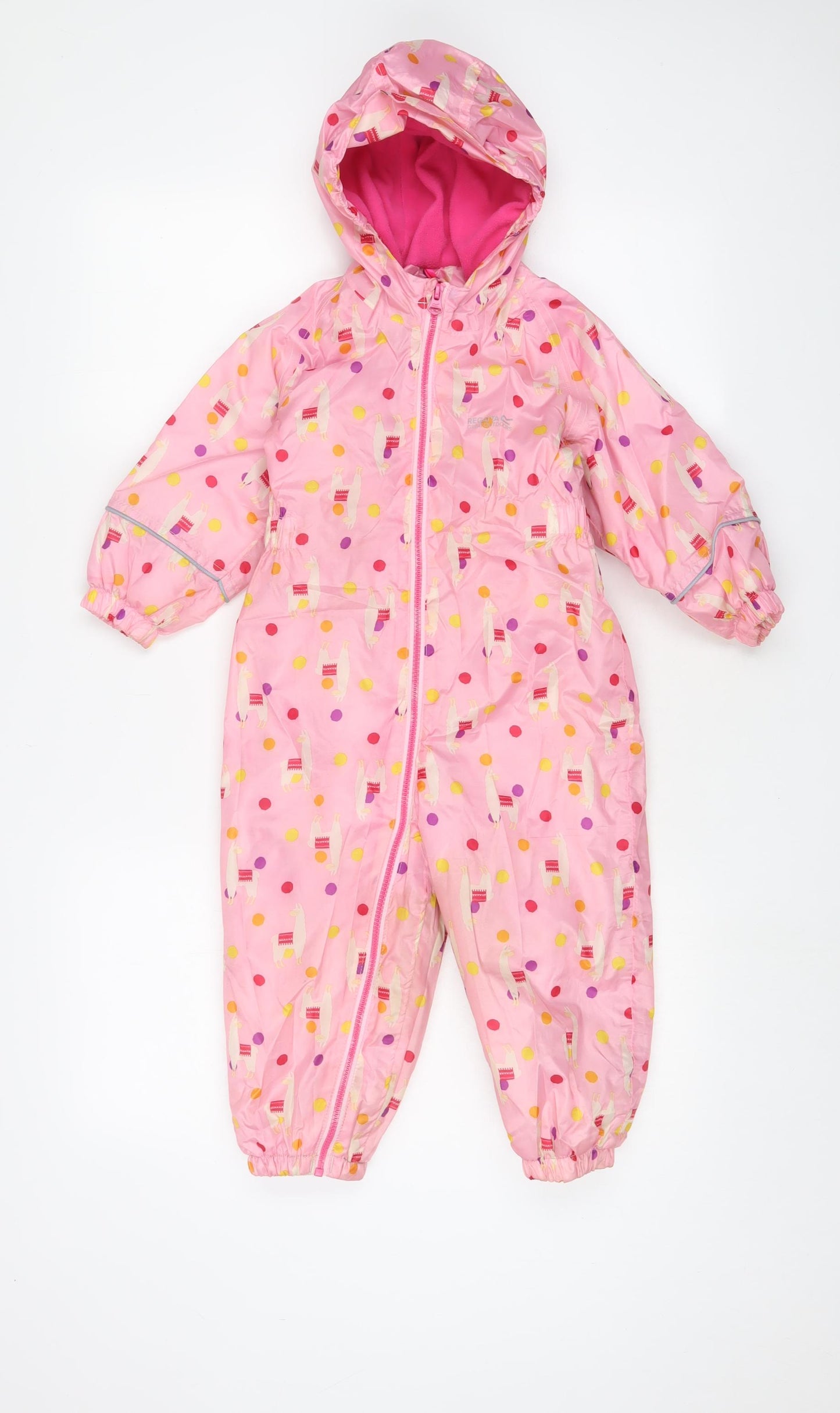 Regatta Girls Pink Geometric Jacket Snowsuit Size 18-24 Months Zip