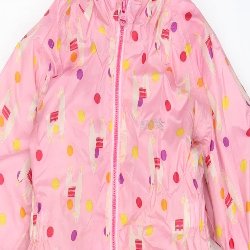 Regatta Girls Pink Geometric Jacket Snowsuit Size 18-24 Months Zip