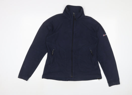 Berghaus Womens Blue Jacket Size 12 Zip - Logo, Embroidered