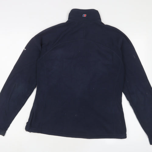 Berghaus Womens Blue Jacket Size 12 Zip - Logo, Embroidered