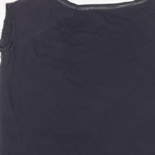 River Island Womens Grey Cotton Basic Tank Size 8 Boat Neck