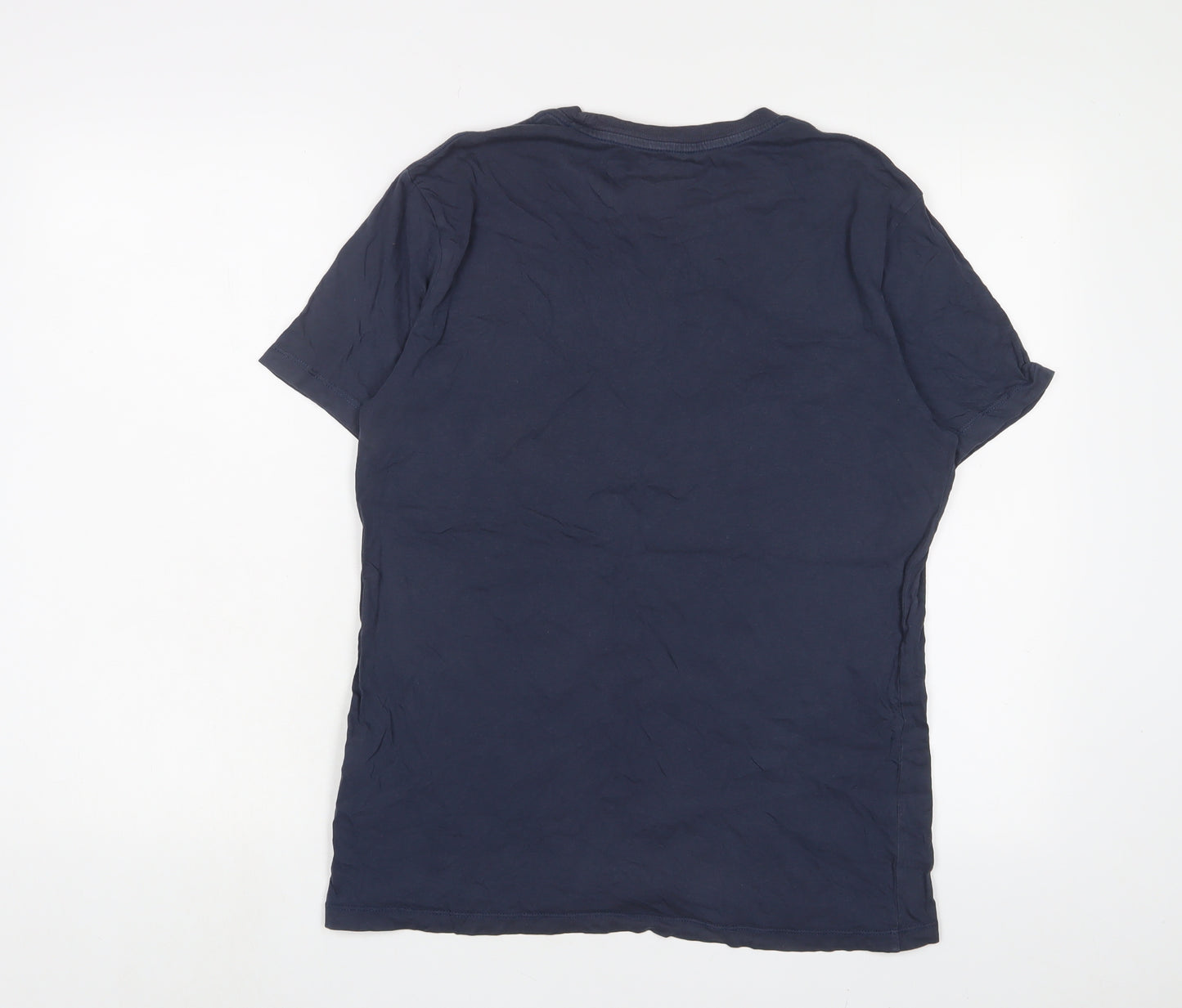 Levi's Mens Blue Cotton T-Shirt Size M Crew Neck - Logo