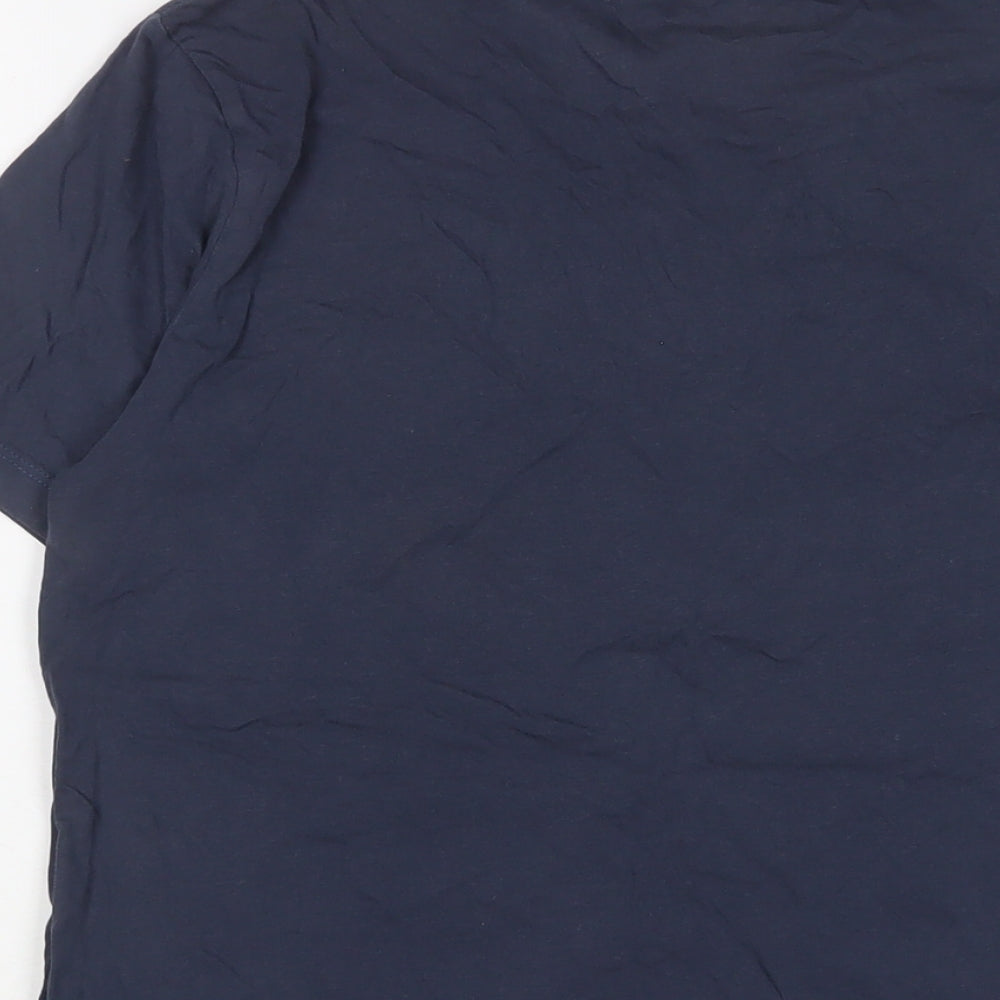 Levi's Mens Blue Cotton T-Shirt Size M Crew Neck - Logo