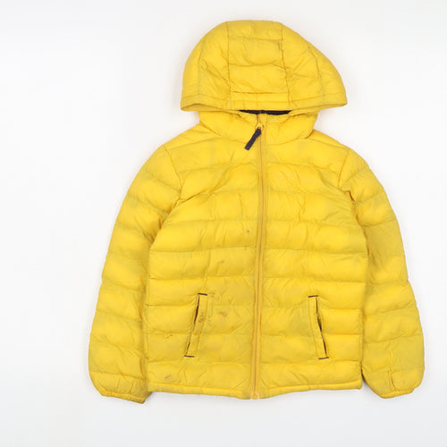 Mountain Warehouse Boys Yellow Basic Coat Coat Size 5-6 Years Zip